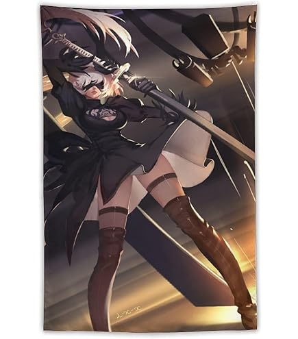 Amazon.co.jp: タペストリー ニーアオートマタ NieR 2B ヨルハ二号B型